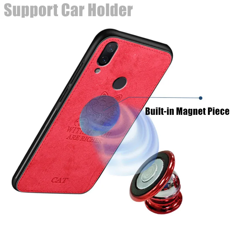 PDGB Прочный ТПУ чехол для OPPO F11 Pro A9 A9X Reno 10X Zoom Realme X Lite тканевый с рисунком кота оленя