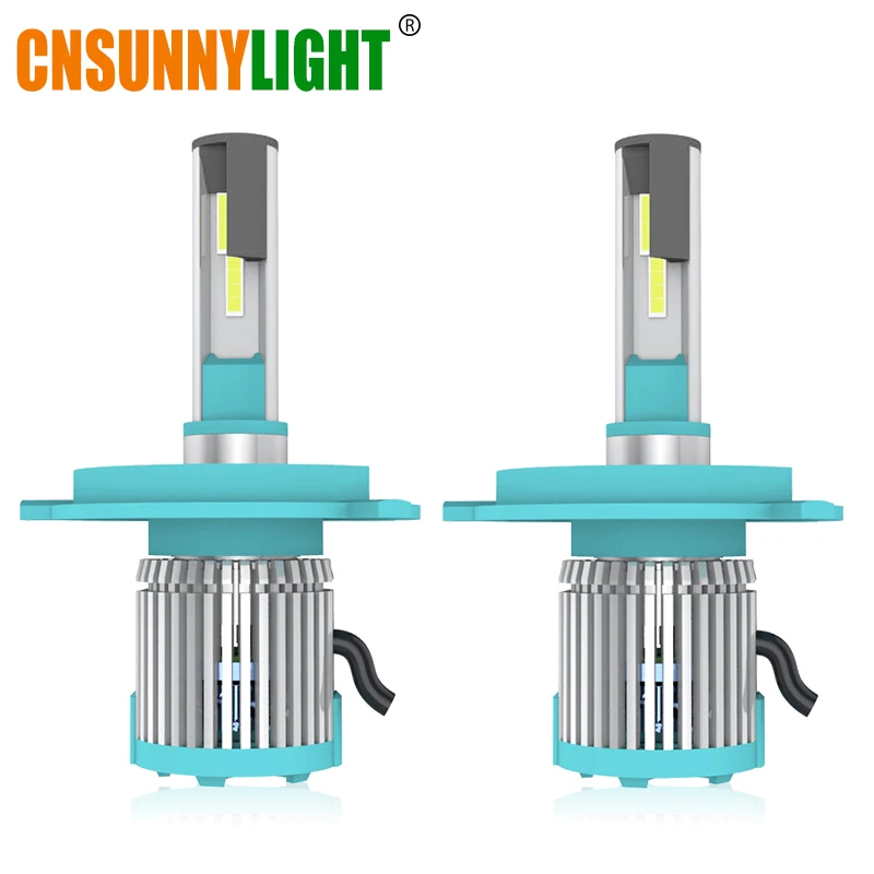 Тип СВЕТОДИОДА направленного света CNSUNNYLIGHT автомобиля светодиодный фары лампы H7 H4 H11 H8 9005 9006 H1 H3 880 H13 w/четкого освещения линия 72w фары для 8000LM белый компактный налобный фонарь
