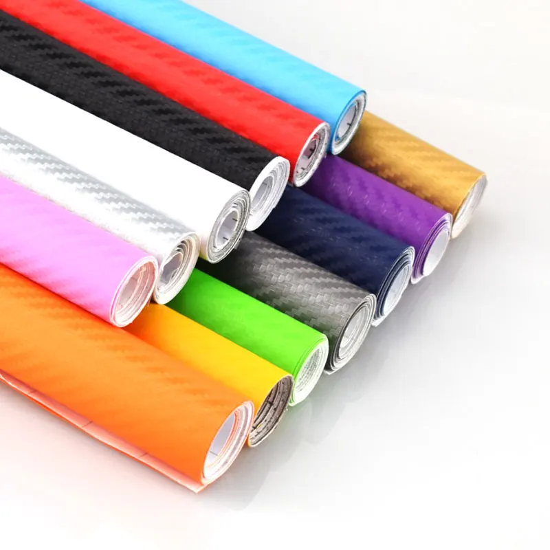 

127cmx10cm Waterproof Car Stickers 3D Car Carbon Fiber Vinyl Film Sheet Wrap Roll Auto Car DIY Decor Sticker Paper Car Styling