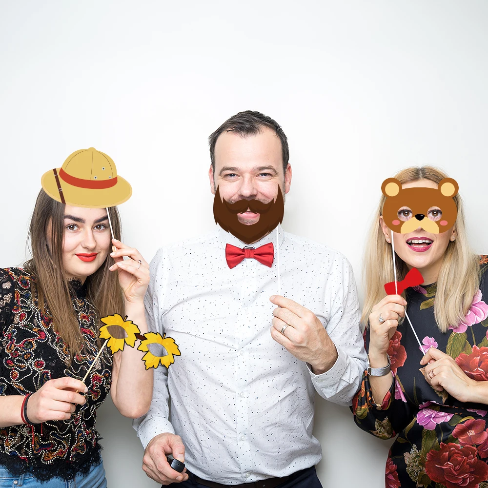 Сафари джунгли вечерние украшения Лесной DIY Photobooth реквизит с изображением