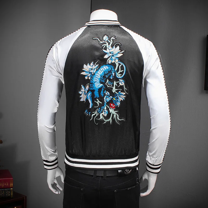 

Brand New Men Bomber Jacket Fashion Nice Slim Fit Mens Spring Jacket Big Size Long Sleeve Patchwork Wind Breaker Casual Coat Men