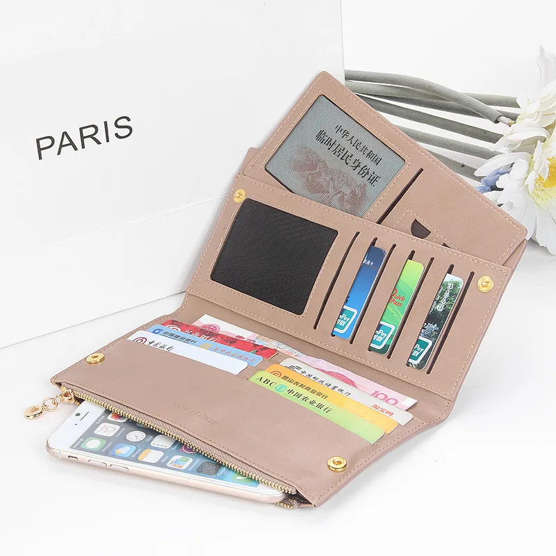 Лидер продаж Женский кошелек из искусственной кожи 5 цветов многофункциональные