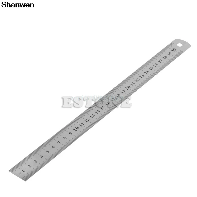 Ruler 30CM 12&quot Double Side Stainless Steel Metric Metal Pocket Pouch Measurement M216 HOT SALE | Инструменты