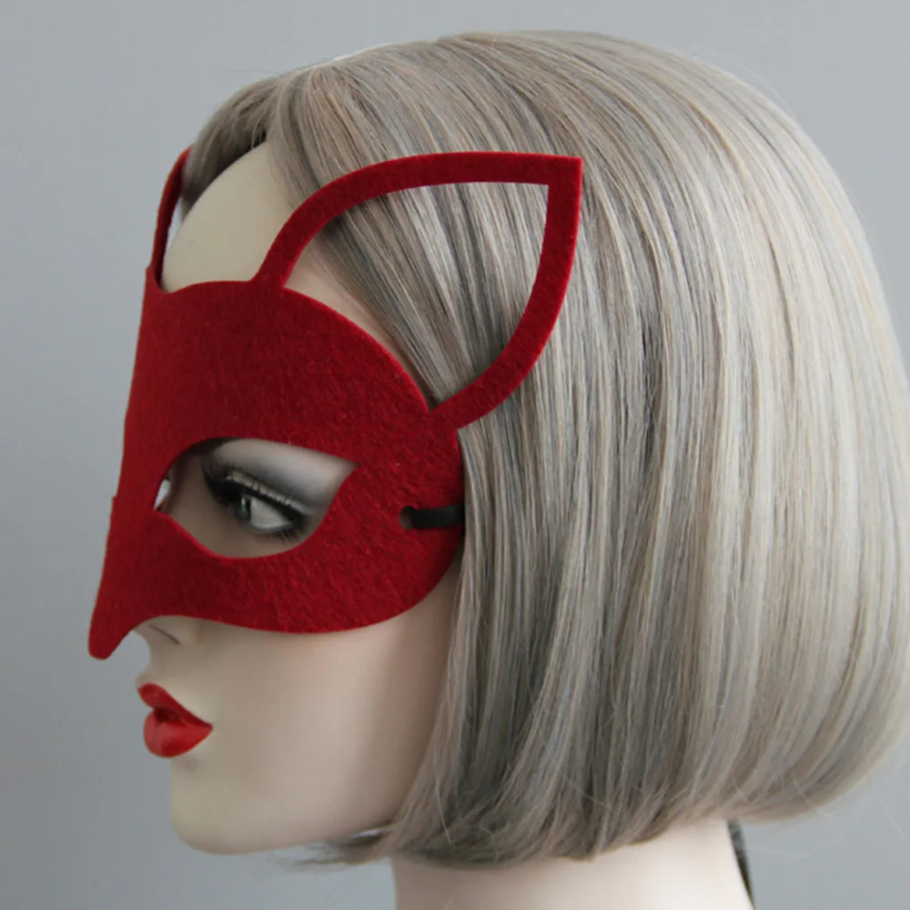 Элегантная женская голова Красной лисы головной убор маска для маскарада