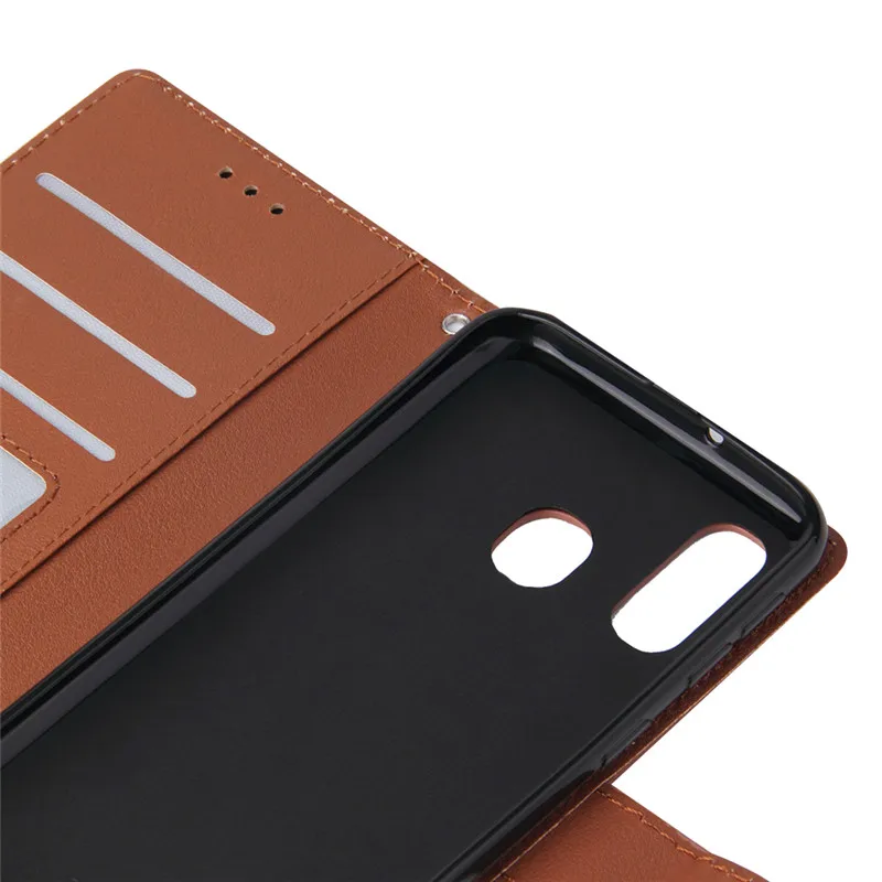 Кожаный чехол для Samsung Galaxy A30 A305F A305 A 30 в классическом стиле флип кошелек чехлы