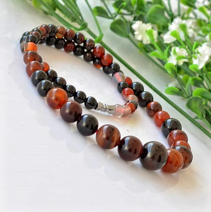 Женское колье чокер из камня и оникса Длина 47 см|stone bead necklace|fashion necklacenecklace fashion |