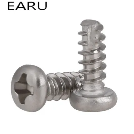 304 нержавеющая сталь круглая головка режущий хвост Самонарезающий крест Phillips