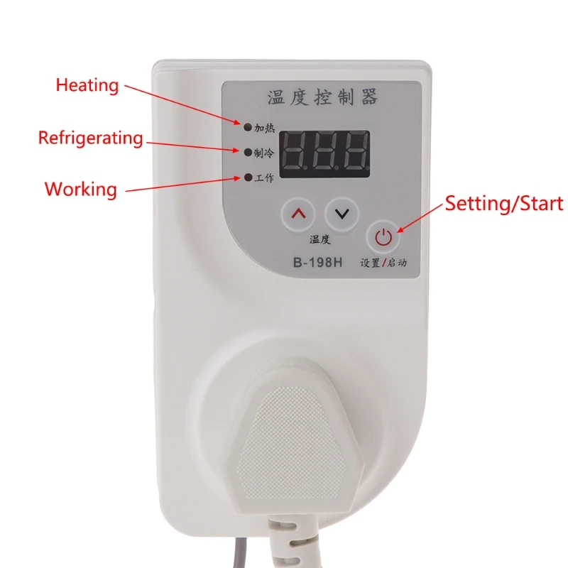 Цифровой ЖК термостат для аквариума рептилий 2000 В переменного тока 50 Гц