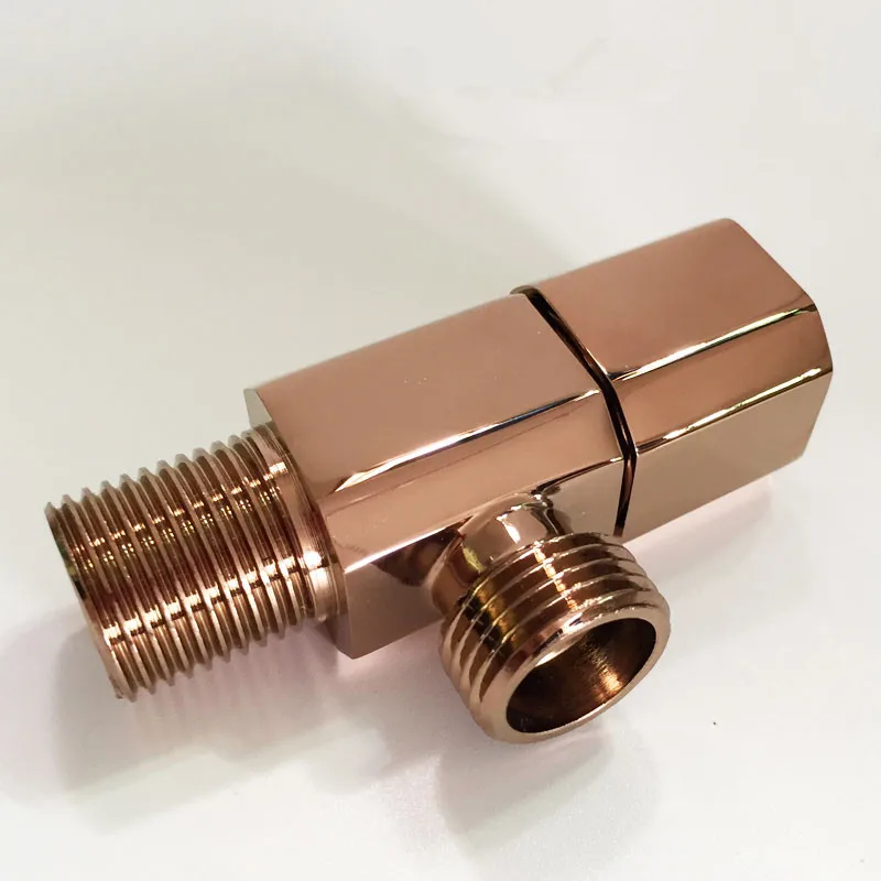 

Filling Valves Total Brass Angle Valves 1/2"Male x 1/2" Male Bathroom Bidet Valve Bathroom Accessories Gold/Rose gold/Black