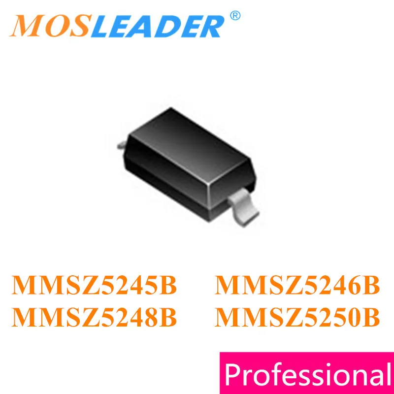 Mosleader 3000 шт. SOD123 MMSZ5245B MMSZ5246B MMSZ5248B MMSZ5250B 1206 MMSZ5245 MMSZ5246 MMSZ5248 MMSZ5250 Zener