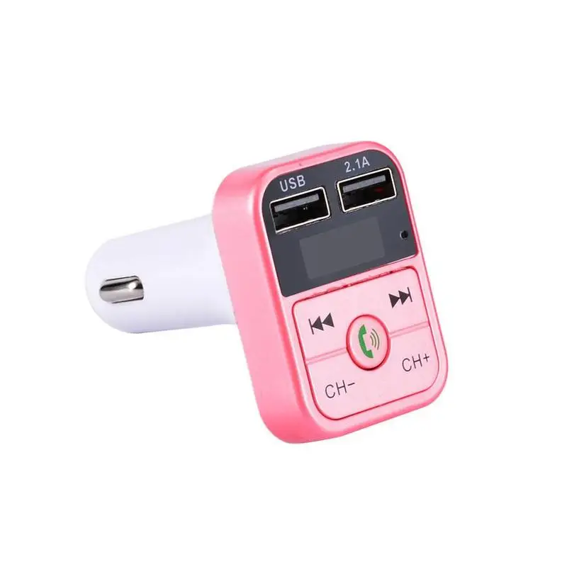 pink Беспроводная гарнитура Bluetooth fm-передатчик ЖК MP3-плеер Авто fm-модулятор USB зарядное устройство mp3-плеер - Формат цифровых медиаданных: pink