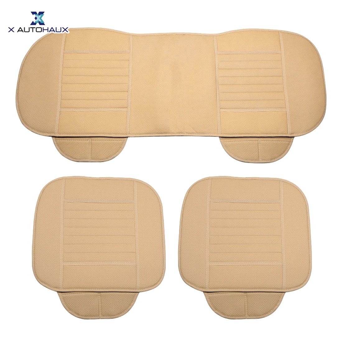 

X Autohaux Leatherette Car Seat Cover Four Seasons Front Rear Cushion Breathable Protector Mat Pad Auto accessories Universal