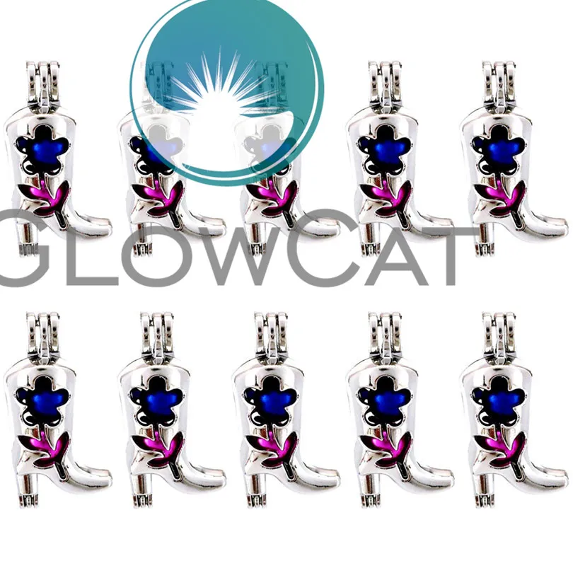 GLOWCAT 10x K664 сапоги на высоком каблуке цветок бусины клетка эфирного масла диффузор
