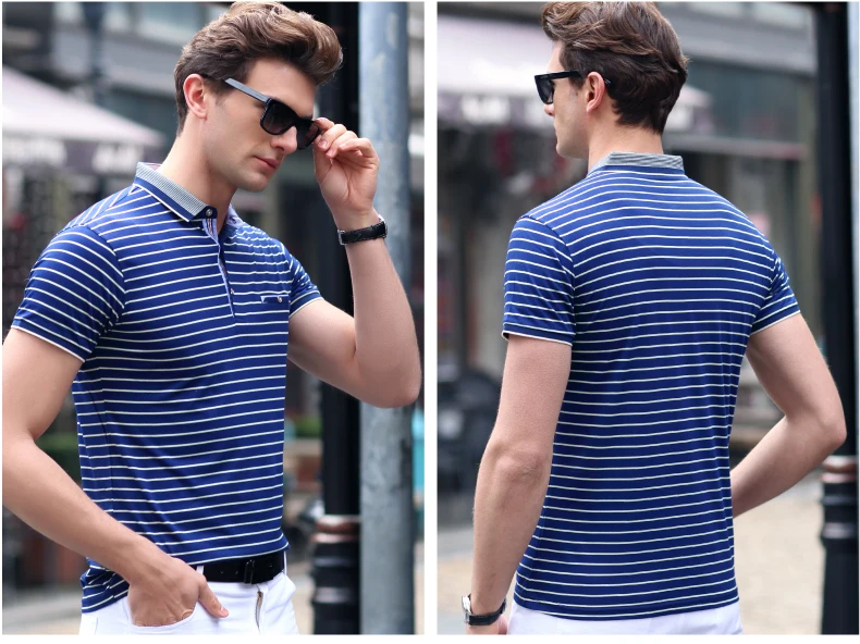 Горячая распродажа высокое качество Tops& Tees, Для мужчин поло из чистого полиэстера футболки Бизнес Для мужчин бренды рубашек-поло рубашки 3D и вышивкой, с отложным воротником, Для мужчин s Поло рубашка 8209
