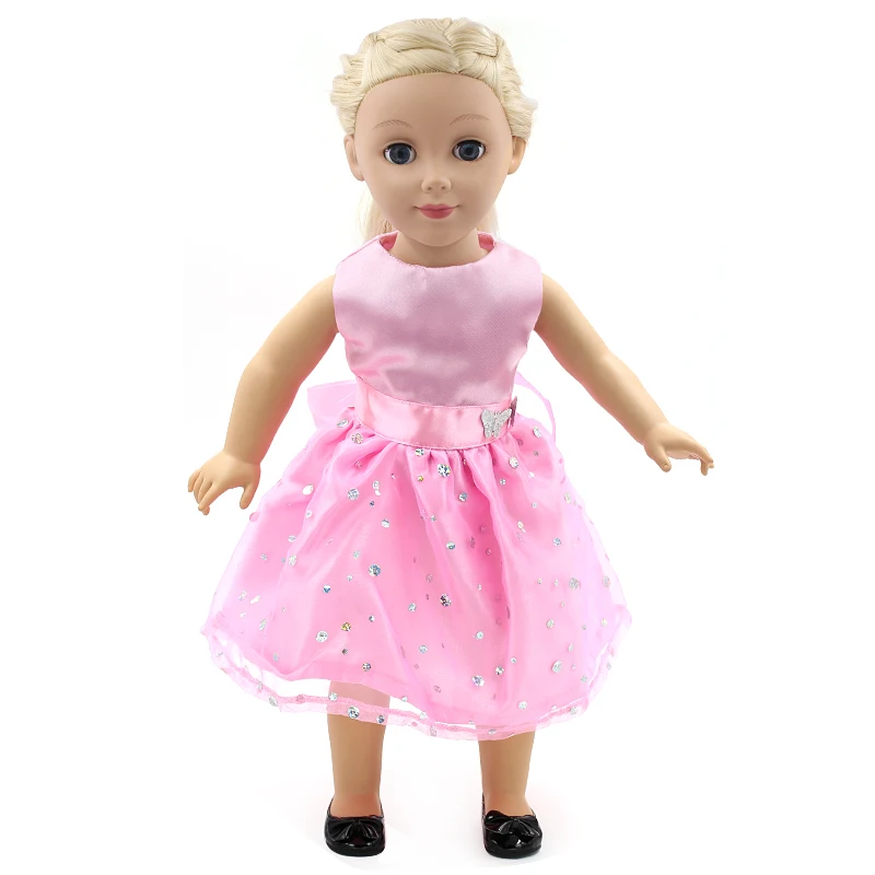 Free Shipping NEW American Girl Doll Clothes pink sleeveless dress Costume for 18 inch Dolls Baby Accessories | Игрушки и хобби