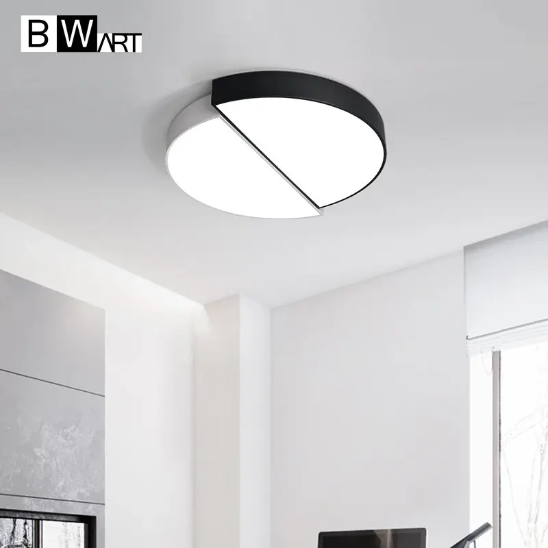 Bwart черный белый цвет полукруг сочетание современный светодиодный потолочный