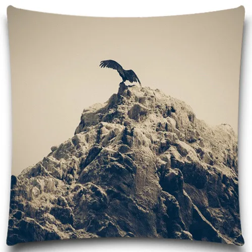 

Two birds on the rock 2D print creative Pillow case Square cotton polyester cushion cover 5 size 9 style