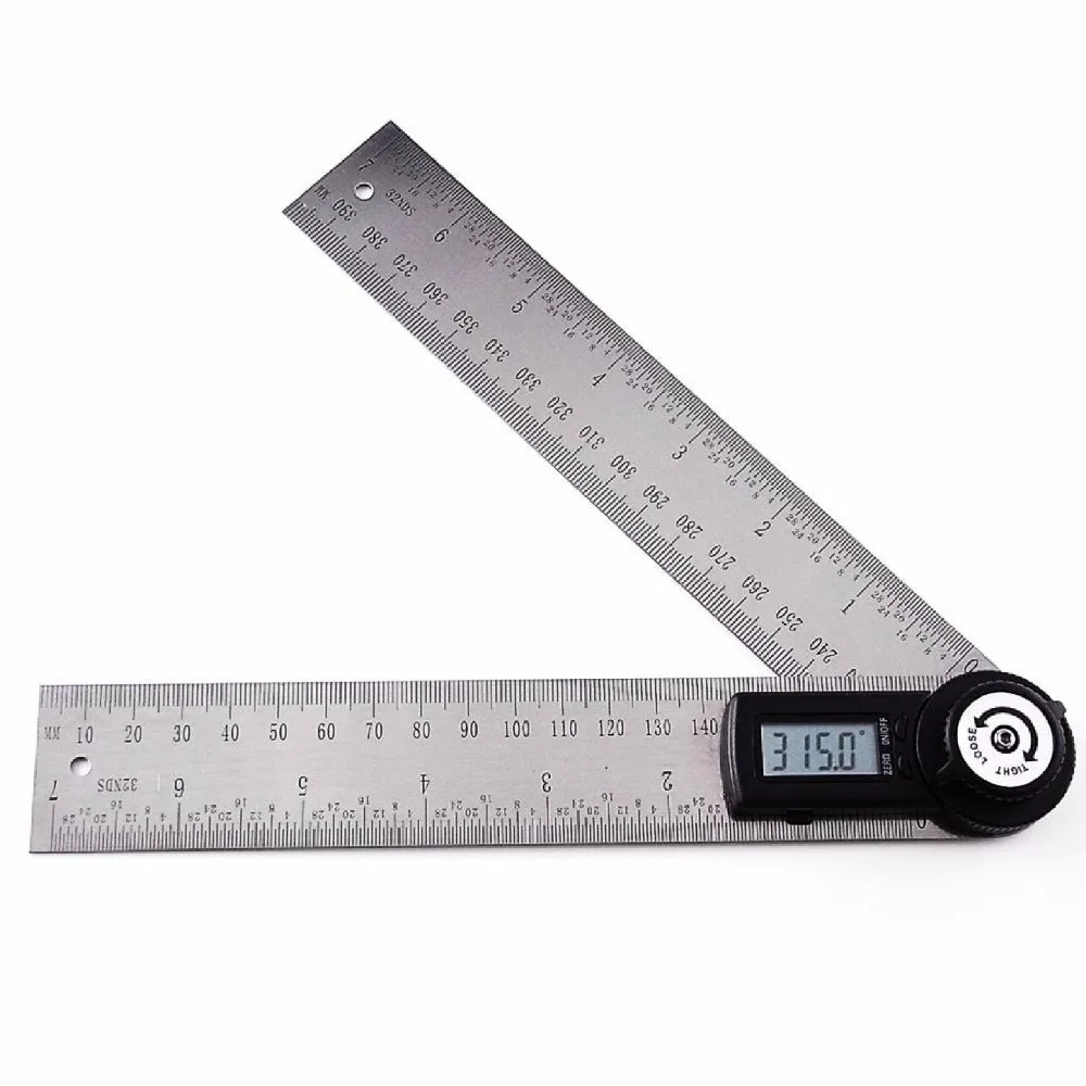 

200mm 2-in-1 Digital Angle Ruler Finder Meter Protractor Inclinometer Stainless Steel Moving Blade Ruler Goniometer Electronic