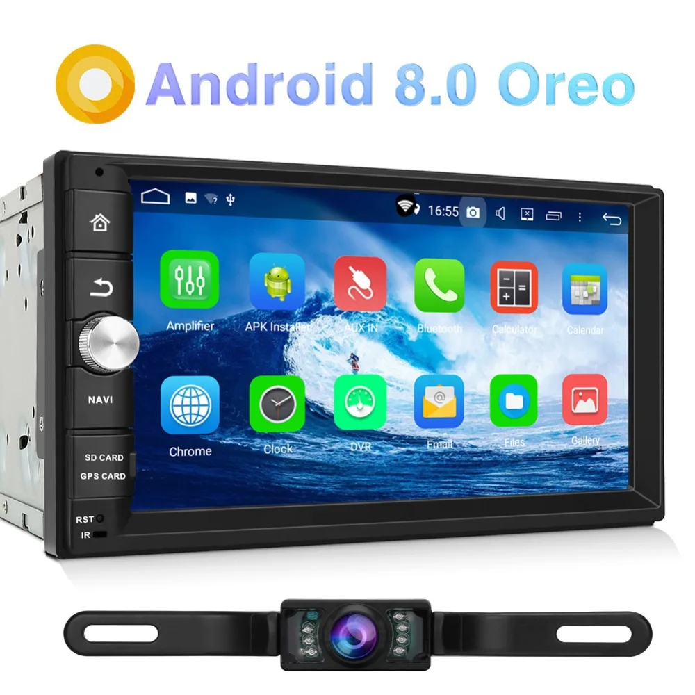 Тыква 2 Din 7 ''Android 8 0 gps универсальный автомобильный Радио без DVD плеер 4 г