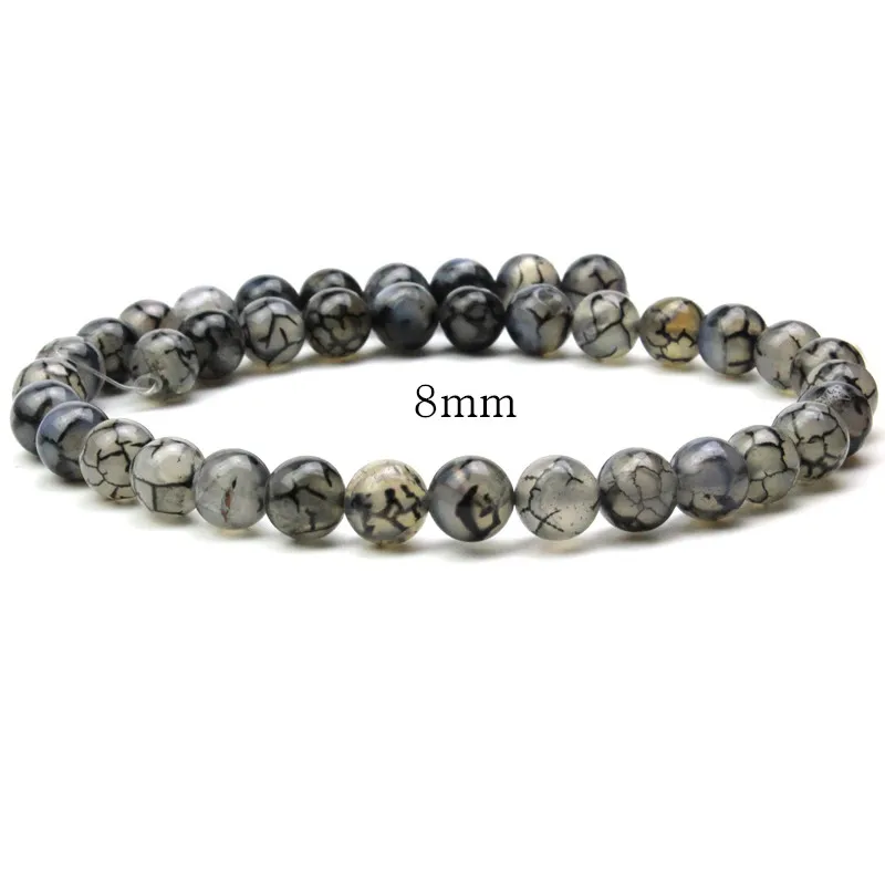 MJDCB Round 4.6.8.10.12.14mm White Agat e Beads Natural Stone For DIY Necklace Bracelets Jewelry Making Free Shipping | Украшения и