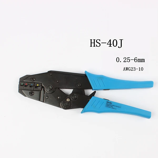 HS40J Новая модель,, HS-30J HS-40J, Европейский стиль, трещотка, обжимной инструмент, обжимные плоскогубцы 1-мм2, штамповочные наборы - Цвет: HS40J