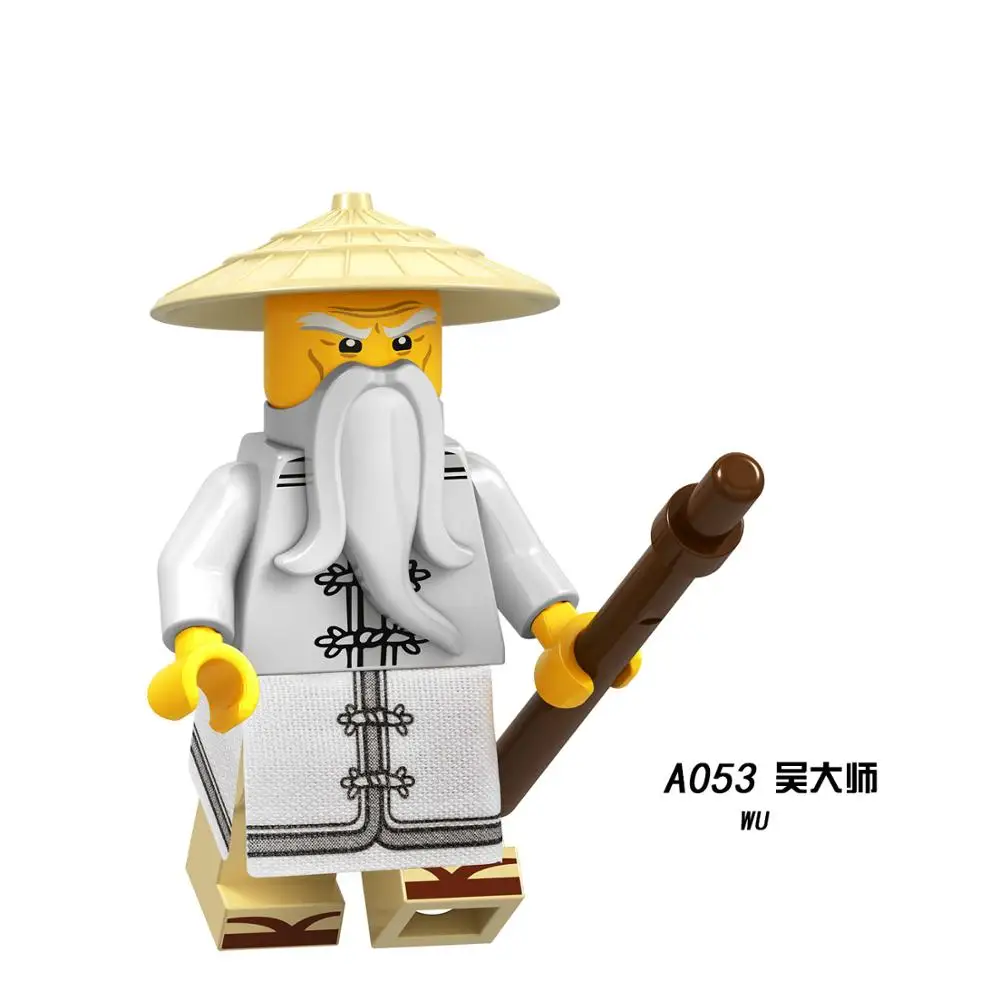 Светло-голубой Для мотоцикла ниндзя, фигурки, Kai Jay Zane Nya Lloyd Garmadon WU с оружием, строительные блоки, кирпичи, игрушки - Цвет: Светло-голубой