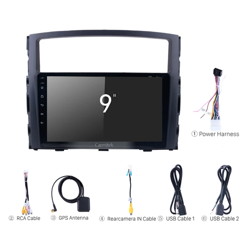 Android Bluetooth wifi USB AUX автомобильное радио для 2006 2007 2008 2009 2010 2011 2012 2013 Mitsubishi PAJERO V97/V93 gps