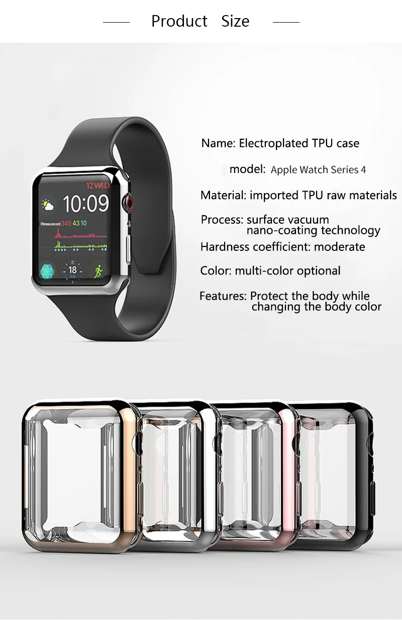 MDNEN чехол для Apple Watch, чехол для Iwatch 4, 3, 2, 1, ремешок 42 мм, 38 мм, 40 мм, 42 мм, ТПУ, защитный чехол для экрана