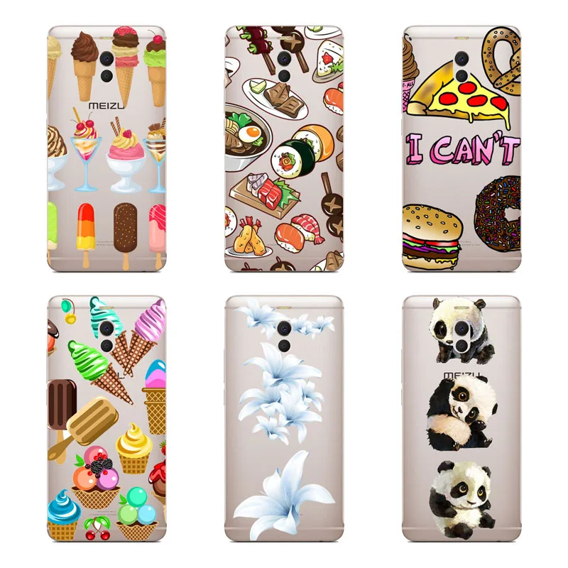 Soft TPU for meizu m3 m5 m6 note m6s Case flower Cover m5s mini m5c Phone protect cases shell |