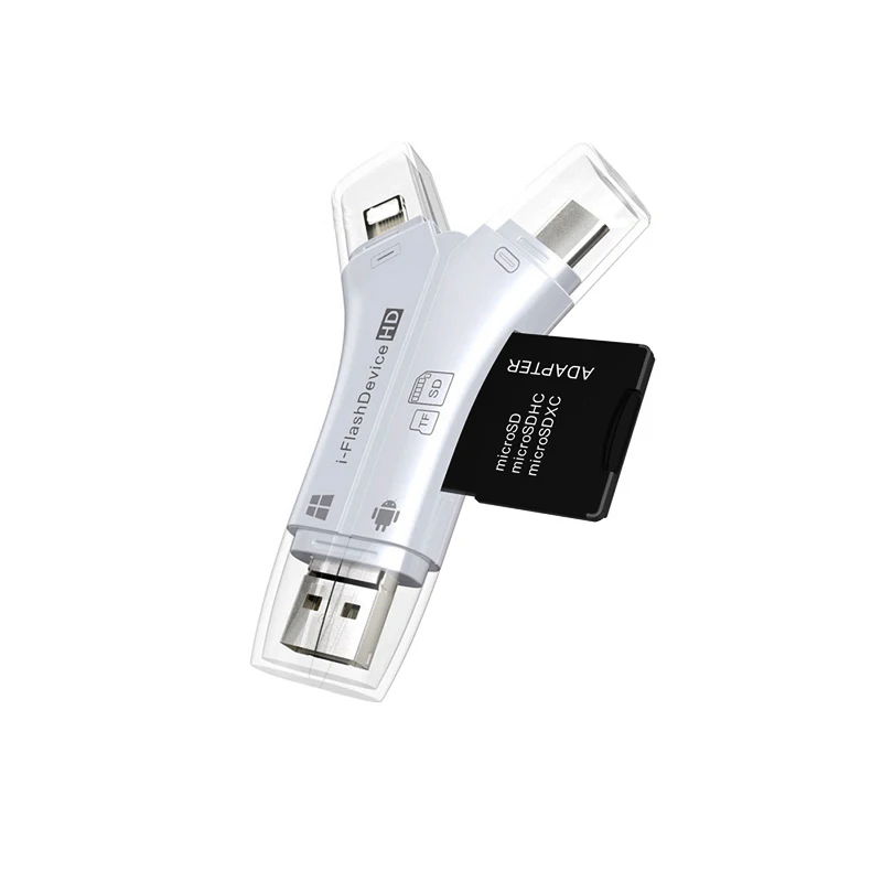 Y образный 4 в 1 Type c/Lightning/Micro USB/USB 2 0 кардридер SD TF для Android iPad/iPhone 7 plus OTG ридер|reader sd|card