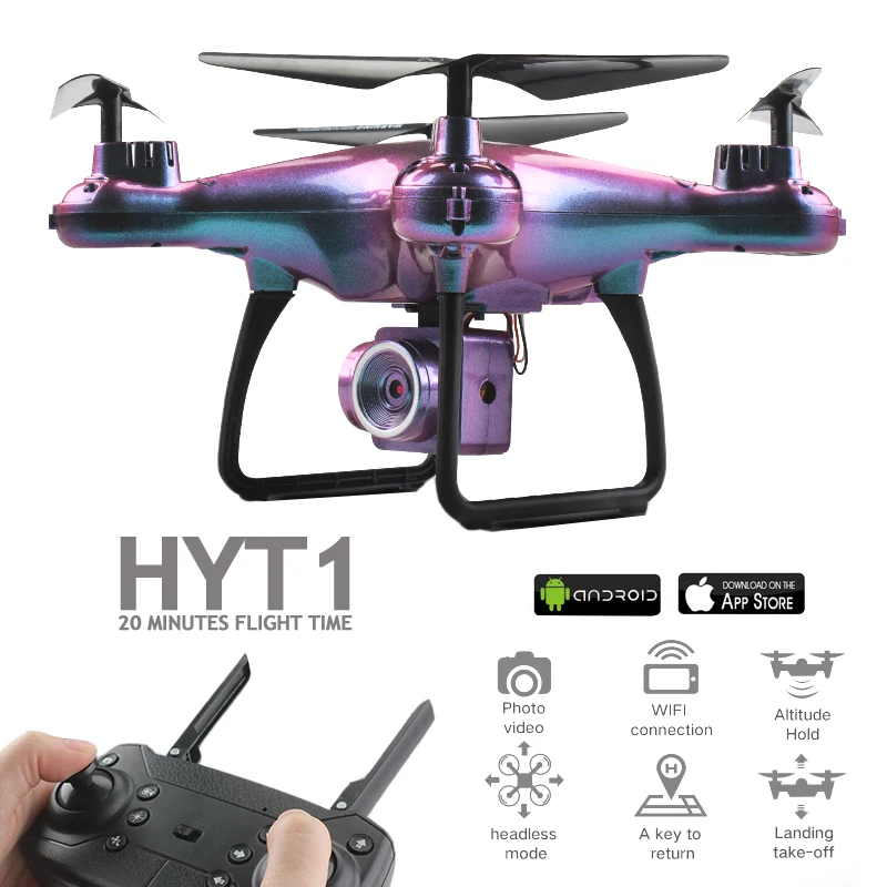 HYT1 камера Дроны с камерой HD высота удерживает целебный режим wifi Дрон один ключ