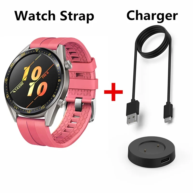 Package 5 Ремешок для huawei Watch зарядное устройство GT силиконовый ремешок для часов Honor Watch Magic 22 мм кожаный браслет для huawei GT активные ремни - Цвет: Package 5