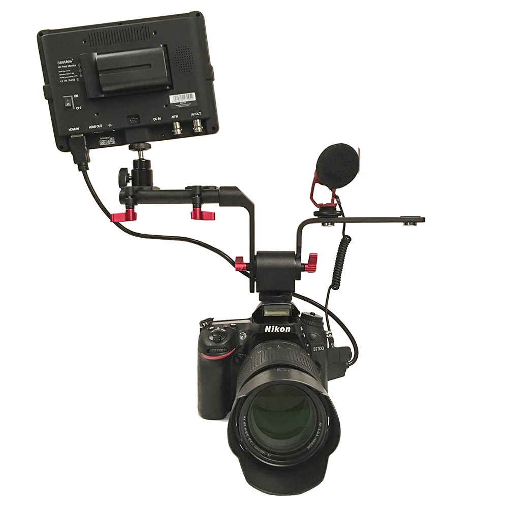 DIGITALFOTO DSLR монитор/EVF/микрофон/светодиодный держатель для освещения камеры