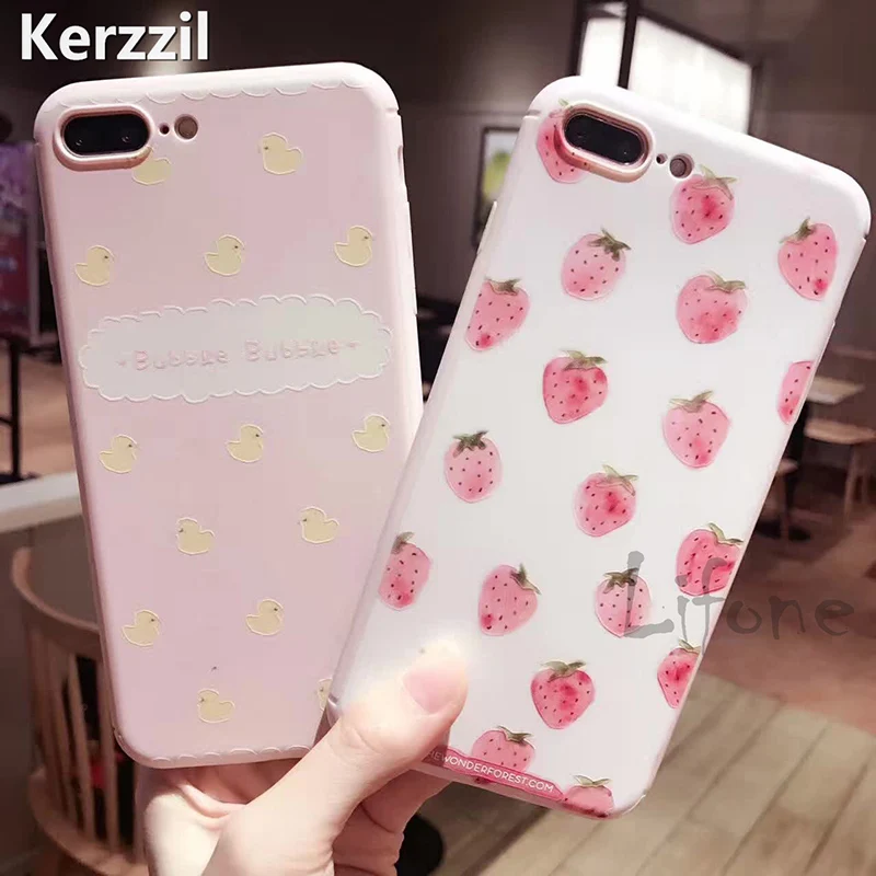 Kerzzil силиконовый мягкий милый розовый чехол для iPhone 6 6s 7 plus чехлы iphone lina |