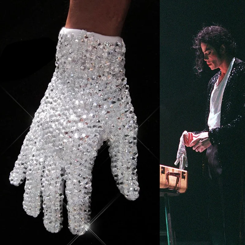 Редкая коллекция перчаток ручной работы с кристаллами для Billie Jean Preformance MJ Майкл