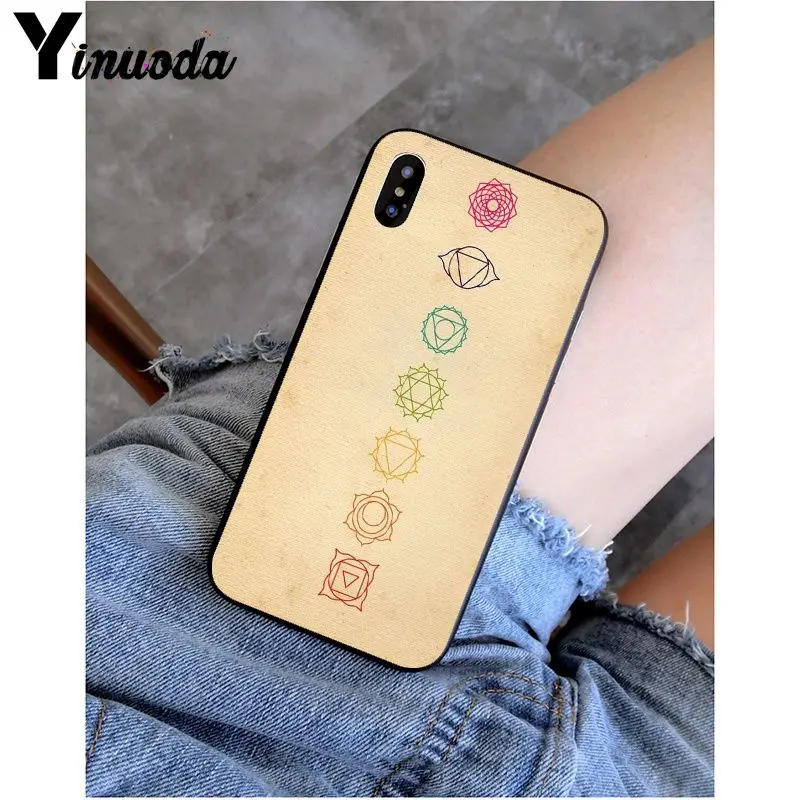 Yinuoda Мандала чакра настаиваем Йога Новинка Fundas чехол для телефона iPhone X XS MAX 6 6s 7 7plus