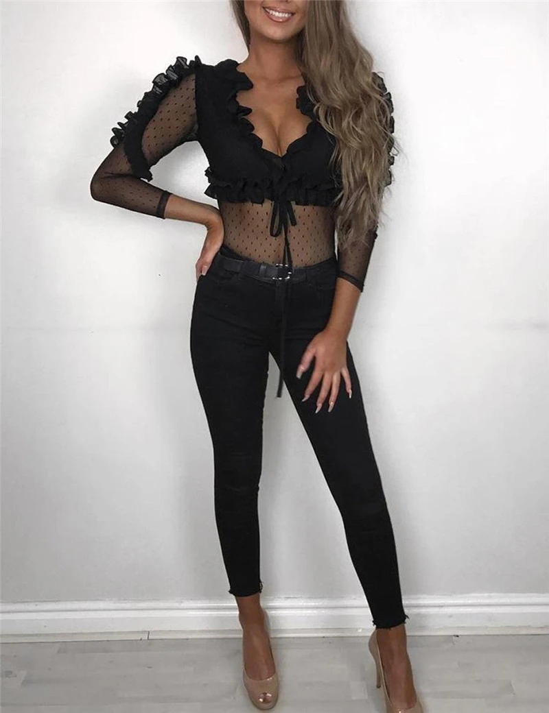 Femininas Blusas 2019 женские блузки весна осень модные пикантные облегающие рубашки топы
