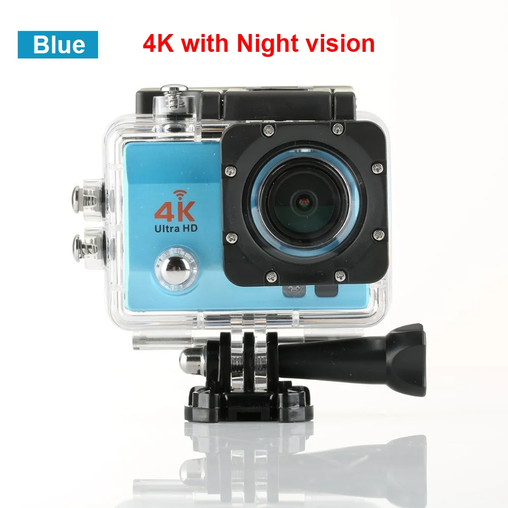 4k-blue Qriginal hero Экшн-камера 4 K/30FPS Ultra HD wifi 1080 P/60fps 170 объектив для дайвинга водонепроницаемый 30M go DV Шлем Спортивная камера pro 4/7 - Цвет: 4k-blue
