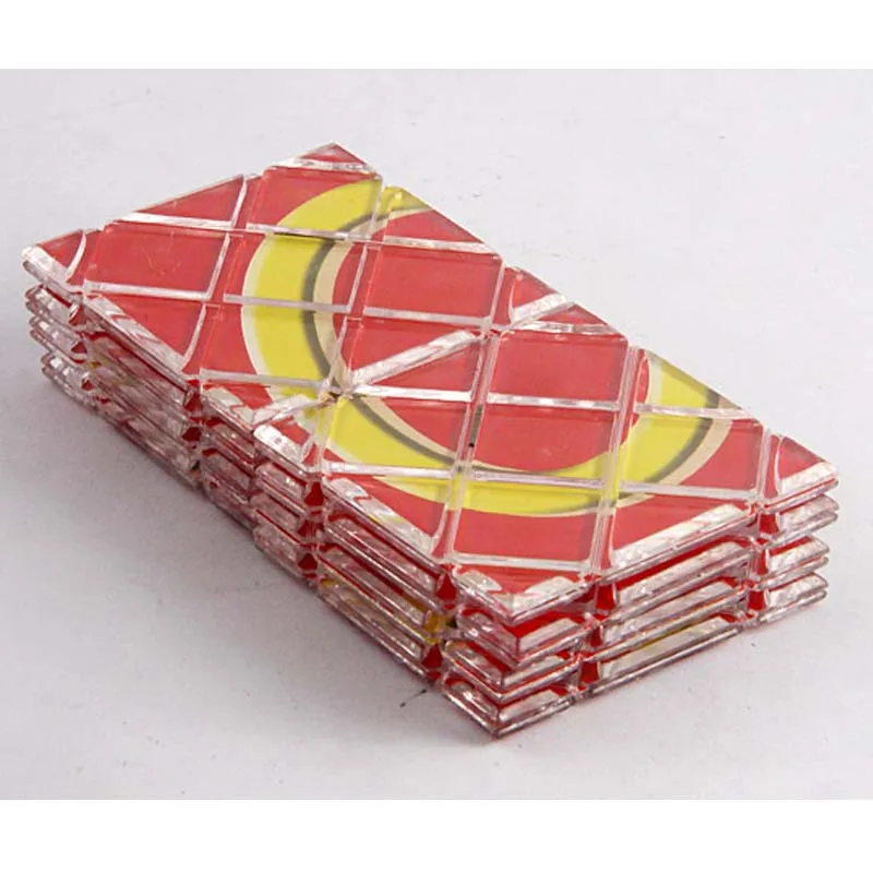 Лингао Пластиковая игрушка с 3 кольцами и 8 панелями, магическая складная головоломка для маленьких детей и профессиональных головоломщиков, черно-красная.