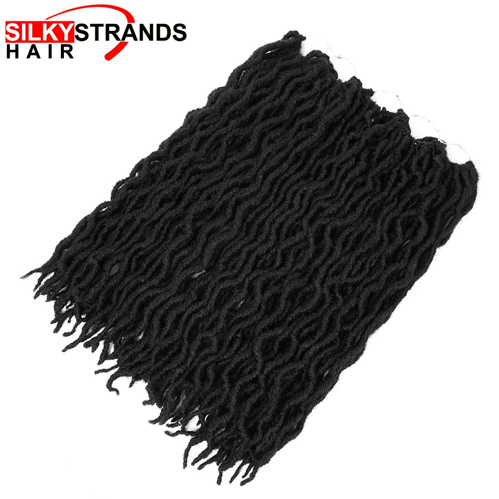 Ombre Faux Locs Curly Crochet Hair 20inch 24 strands/pack Dread Locks Synthetic Crochet Braids Hair Extensions