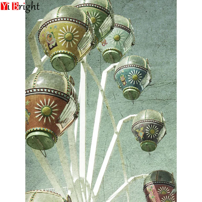 Алмазная живопись квадратная и круглая вышивка крестиком стеклянная лампа 5D