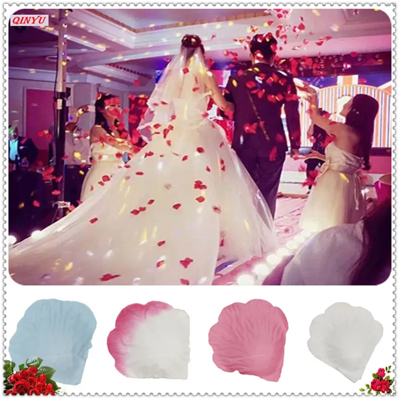 1000 шт Искусственные лепестки роз цветок девушка бросать шелковые искусственные