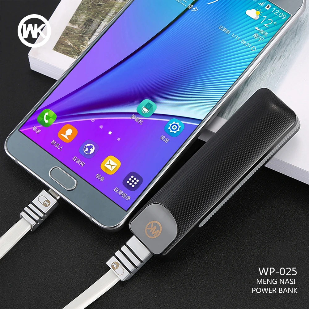 WK дизайн портативное зарядное устройство для Xiaomi Powerbank мини банк питания Солнечная Внешняя батарея для iPhone X Xiaomi Bateria Externa
