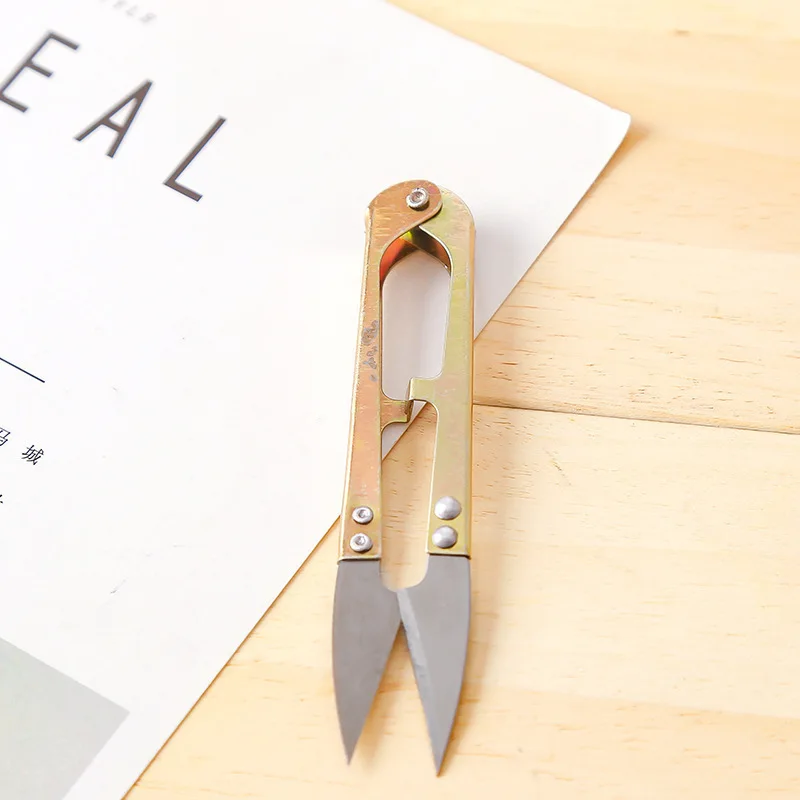 Ножницы Pulaqi из нержавеющей стали для вышивки крестом ножницы типа U с золотым