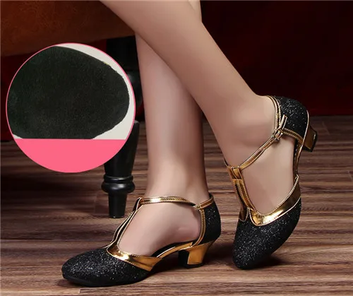 HoYeeLin современный Обувь для танцев Для женщин туфли с закрытым носком туфли для танго Стандартный вальс, Бальные танцы на высоком каблуке с подошвой из замши для помещений - Цвет: 3.5cm-Black