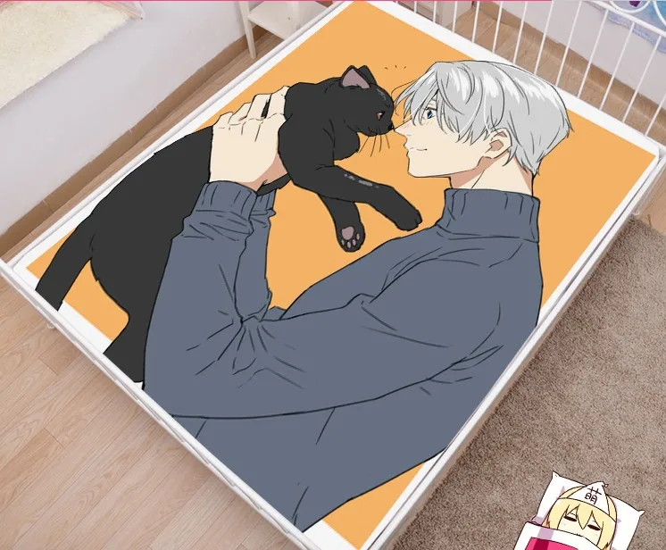 Наматрасник японского аниме с рисунком юря на льду наматрасник покрывало