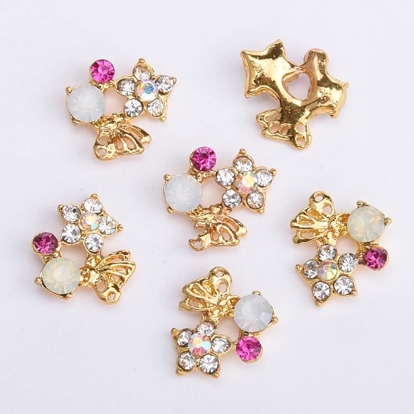 10 шт. с животными из стразов дизайн для ногтей аксессуары со стразами 3d утка