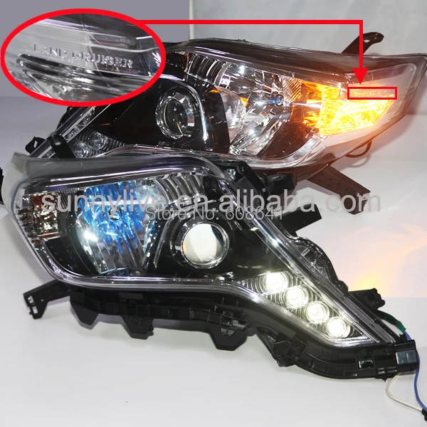 

Для Toyota Prado FJ150 2014 светодиодная фара в стиле OEM