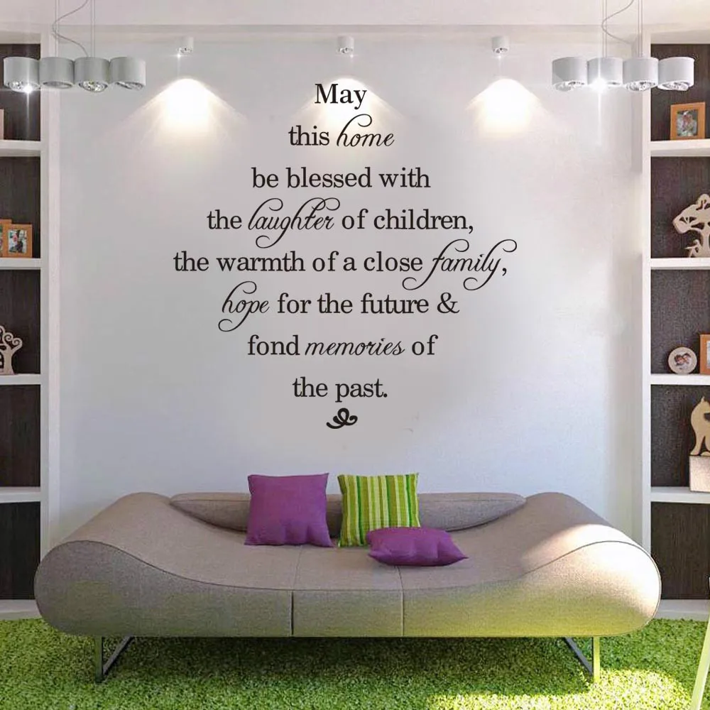 

Details about MAY this home be blessed QUOTE vinyl decal home room decor 8206 Remonable wall stickers quote