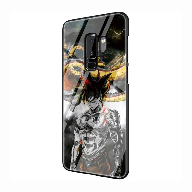 G14 Dragon Ball Z Saiyan Goku закаленное Стекло мягкий чехол для телефона для samsung Galaxy S7 край S8 S9 S10 Note 8, 9, 10, плюс A10 20 30 40 50 60 70 - Цвет: G14